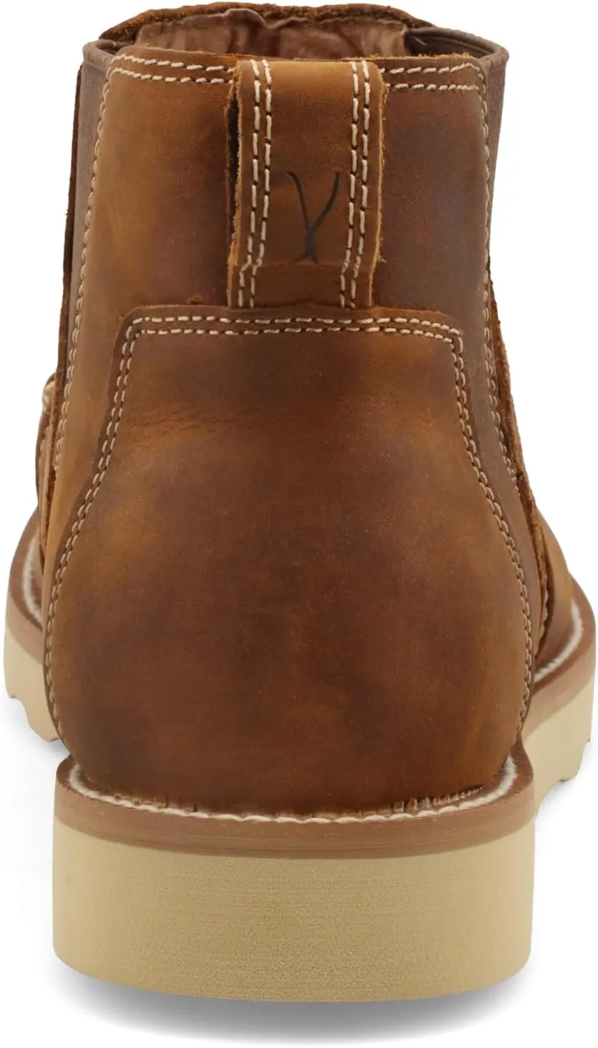 Twisted X Men's 4" Chelsea Wedge Sole Boot, Moc Toe