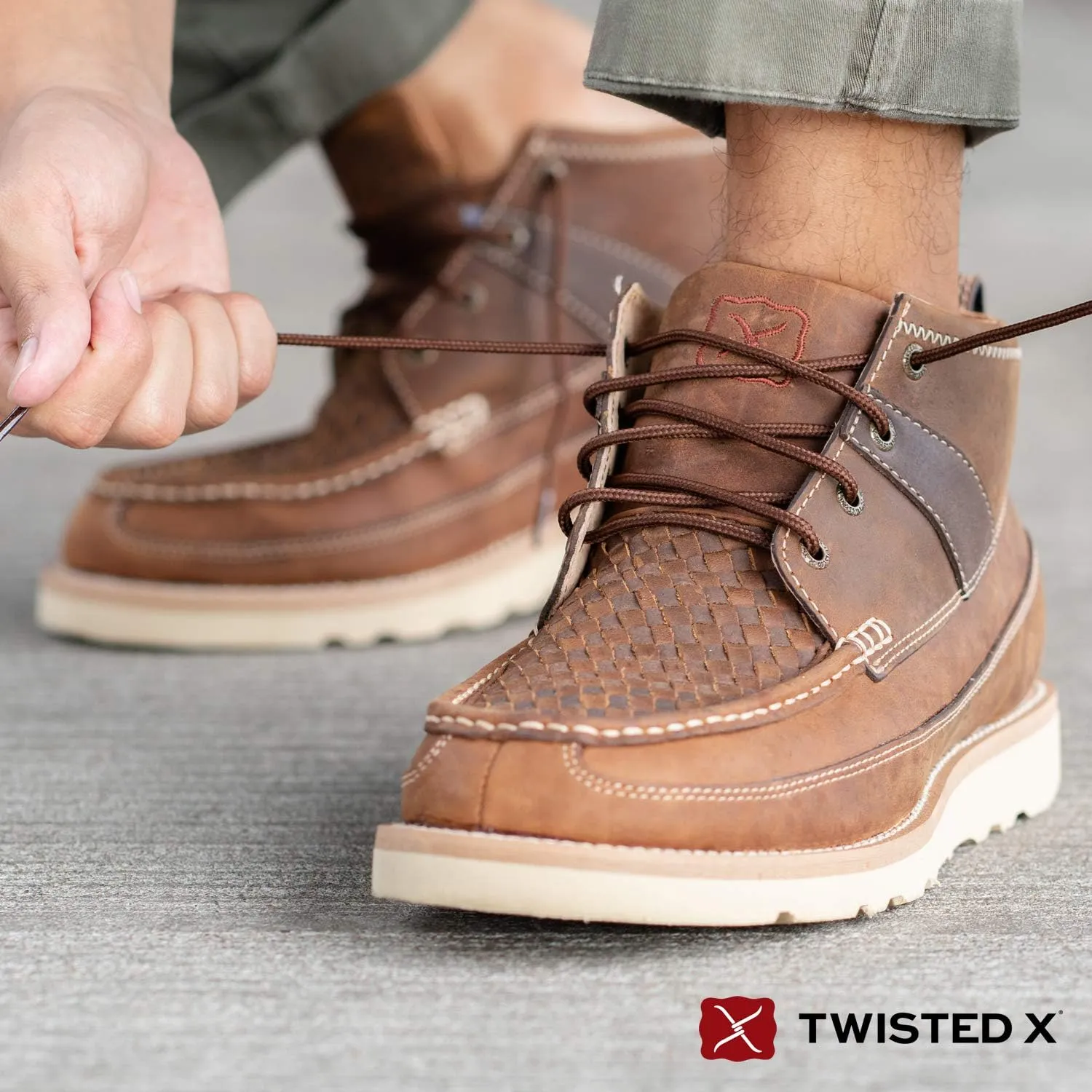 Twisted X Men's 4" Chelsea Wedge Sole Boot, Moc Toe