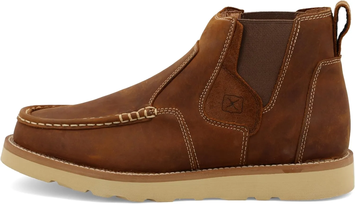 Twisted X Men's 4" Chelsea Wedge Sole Boot, Moc Toe