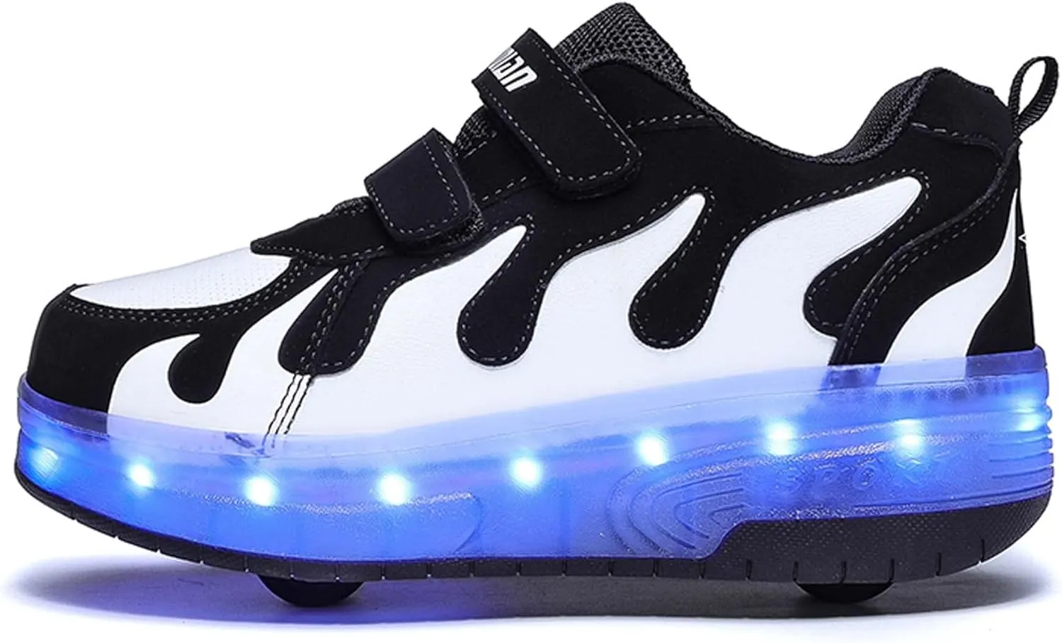 Two Wheeled Walking Shoes Rechargeable LED Flash Shoes Roller Skates