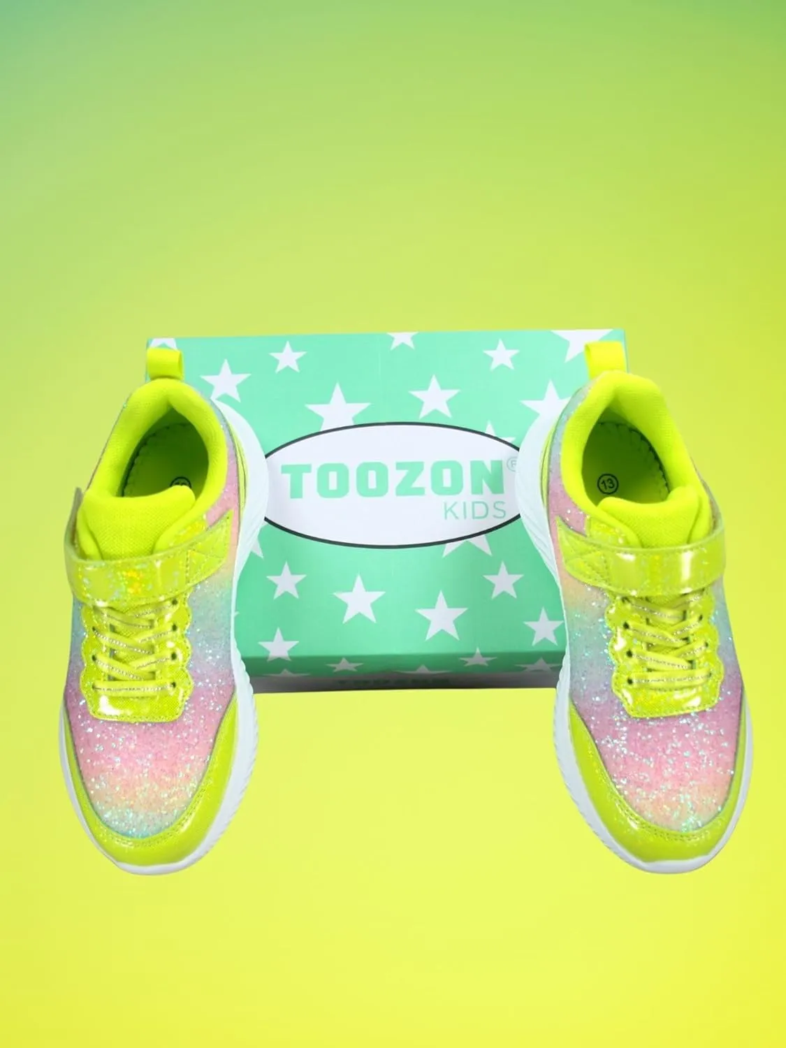 TZ Youth Kid's Girl's Glitter Fashion Sneakers Sparking Shiny Casual Athletic Walking Shoes