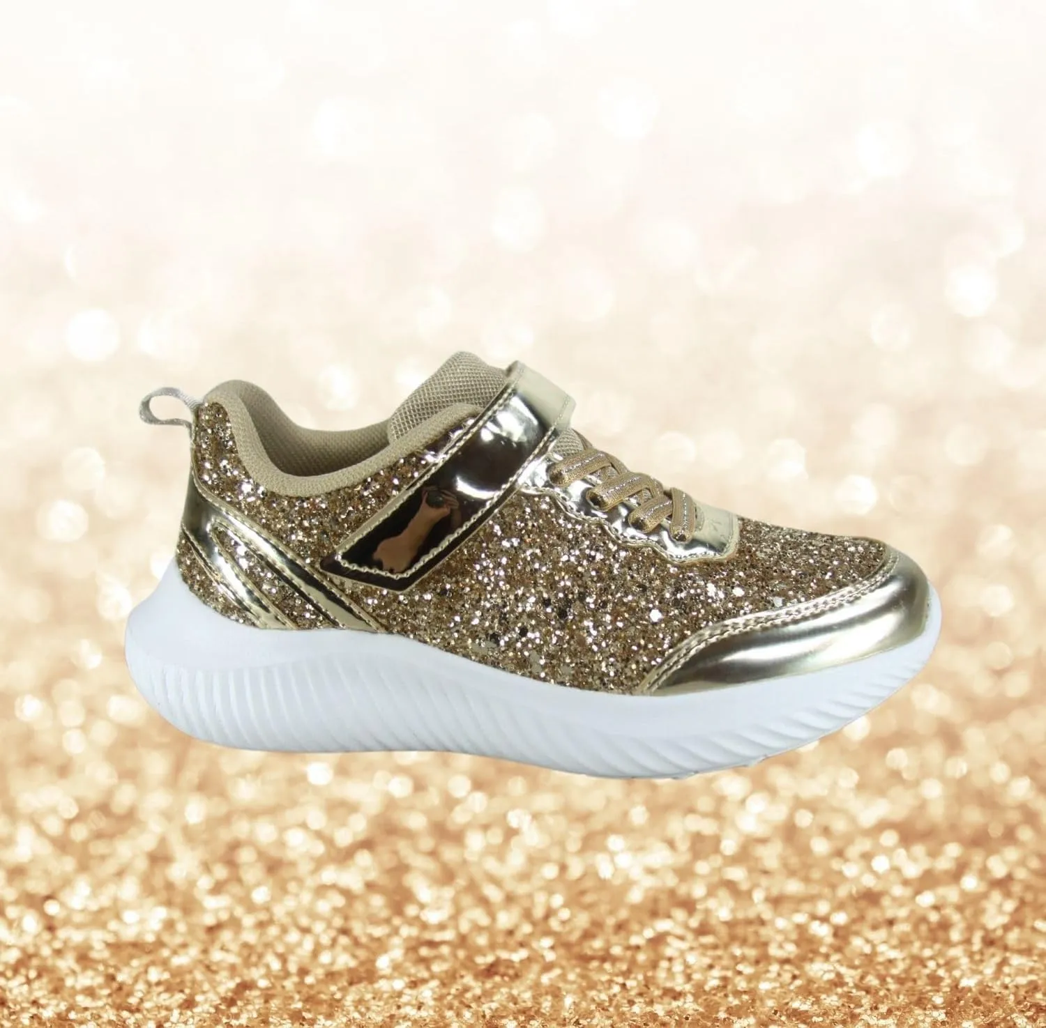 TZ Youth Kid's Girl's Glitter Fashion Sneakers Sparking Shiny Casual Athletic Walking Shoes