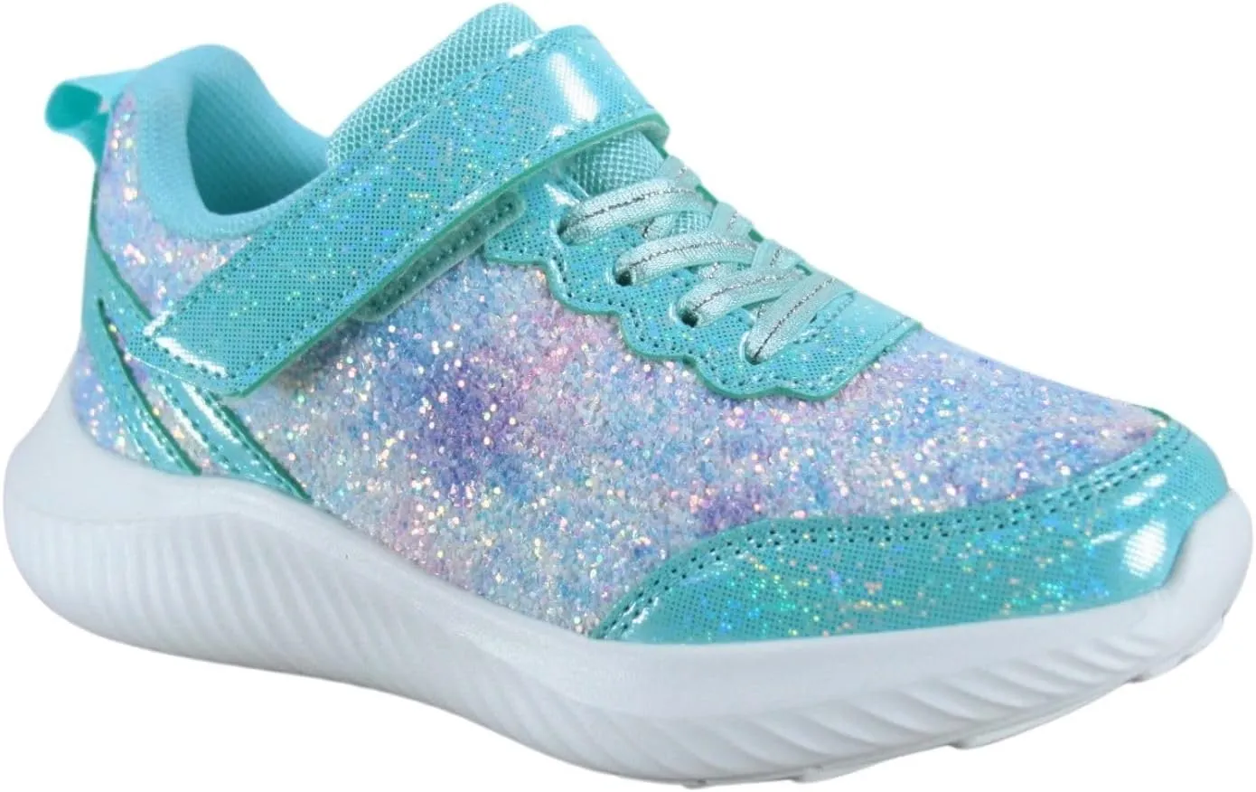 TZ Youth Kid's Girl's Glitter Fashion Sneakers Sparking Shiny Casual Athletic Walking Shoes
