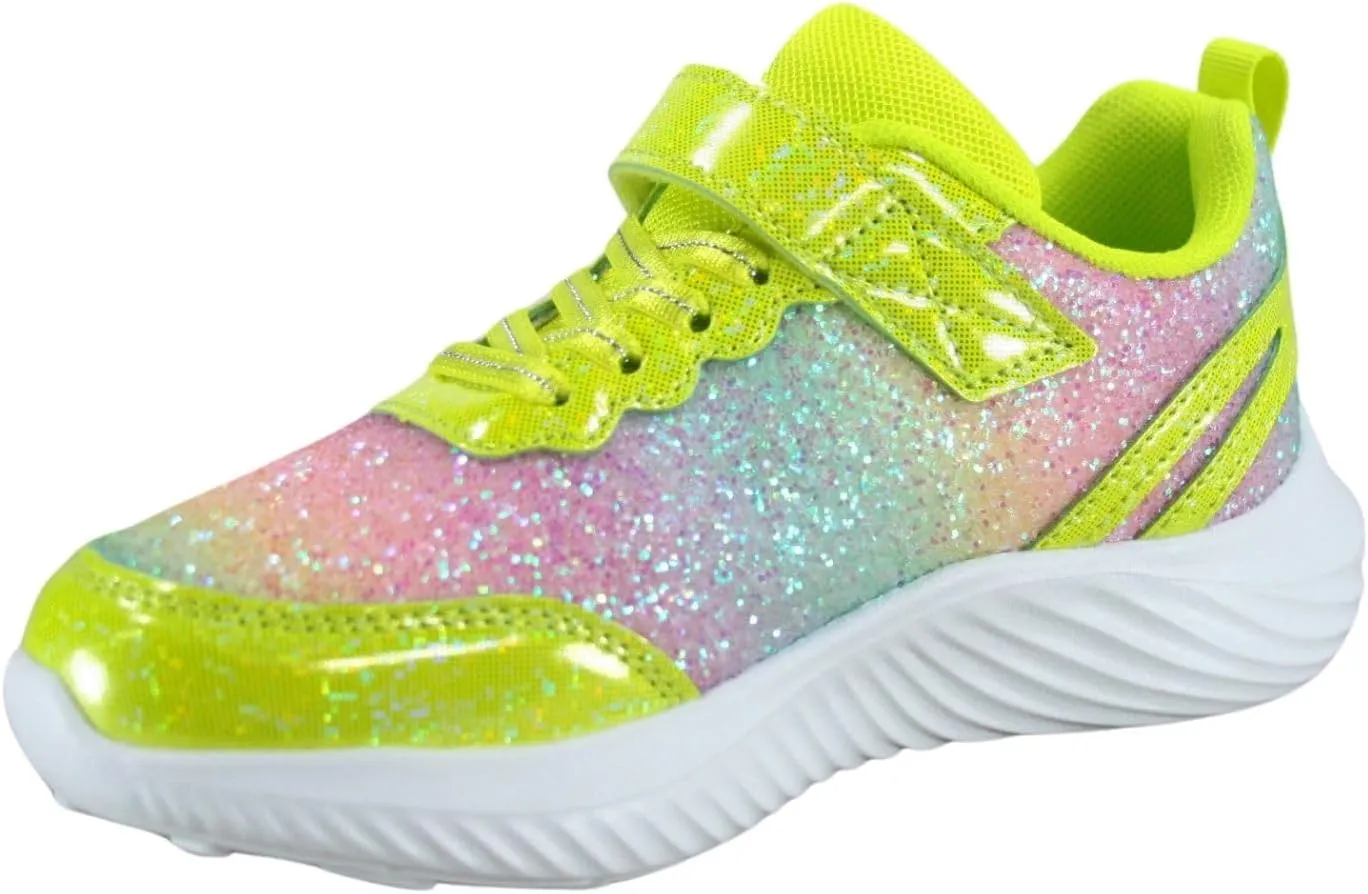 TZ Youth Kid's Girl's Glitter Fashion Sneakers Sparking Shiny Casual Athletic Walking Shoes