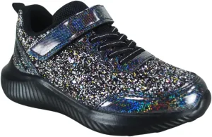 TZ Youth Kid's Girl's Glitter Fashion Sneakers Sparking Shiny Casual Athletic Walking Shoes