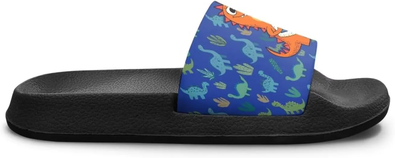Unisex Kids Soft EVA Slides Print Non-Slip Waterproof Sandals for Shower Bathroom Pool for Little/Big Kids Size 11-3