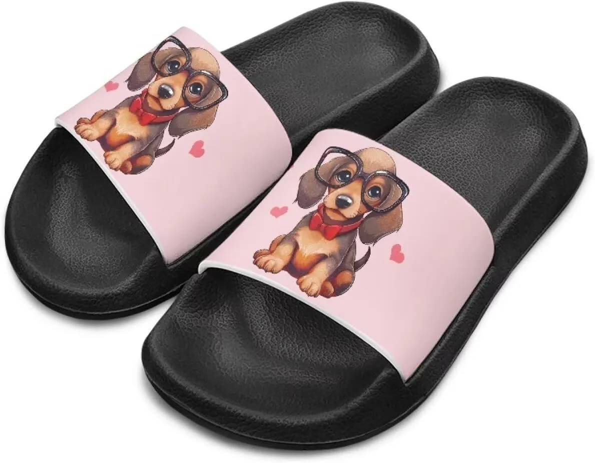 Unisex Kids Soft EVA Slides Print Non-Slip Waterproof Sandals for Shower Bathroom Pool for Little/Big Kids Size 11-3