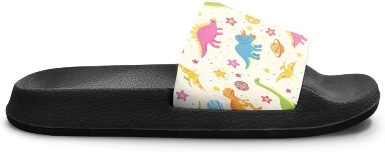 Unisex Kids Soft EVA Slides Print Non-Slip Waterproof Sandals for Shower Bathroom Pool for Little/Big Kids Size 11-3