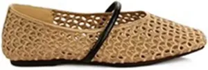 USIMAD Woven Mary Jane Flats for Women Round Toe Dressy Ballet Flats With Memory Foam