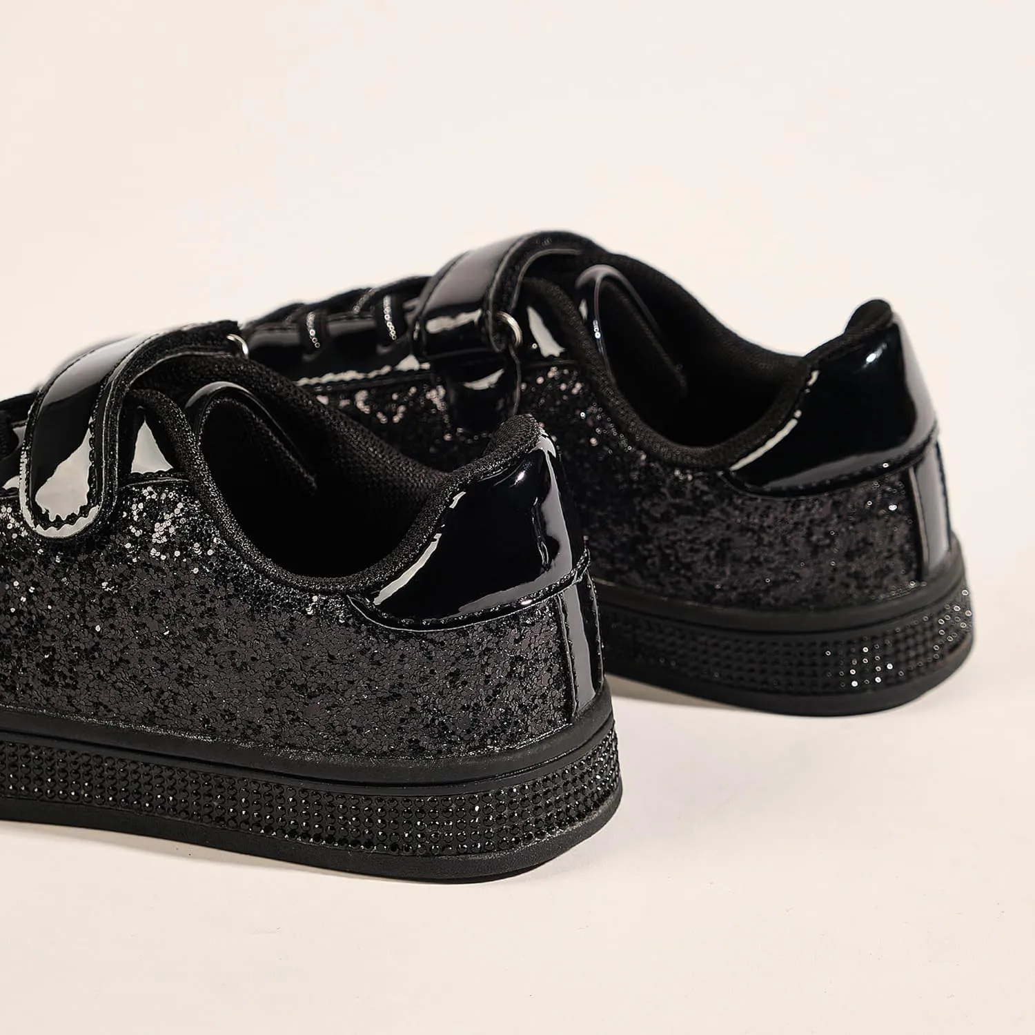 UUBARIS Girl's Glitter Tennis Sneakers - Fashion Sparkly Princess Shoes with Bling Walking Sneakers Sequin Design