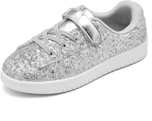 UUBARIS Girl's Glitter Tennis Sneakers - Fashion Sparkly Princess Shoes with Bling Walking Sneakers Sequin Design