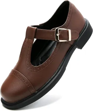 UZB Mary Jane Shoes Womens Flat Shoes Round Toe Memory Foam Casual Dress Shoes