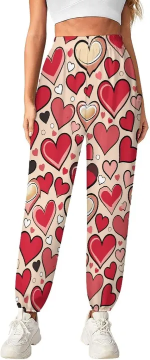 Valentines Day Print Yoga Bloomers Womans Hippie Harem Pant Beach Pants Elastic Gym Joggers Loose Casual Sweatpants