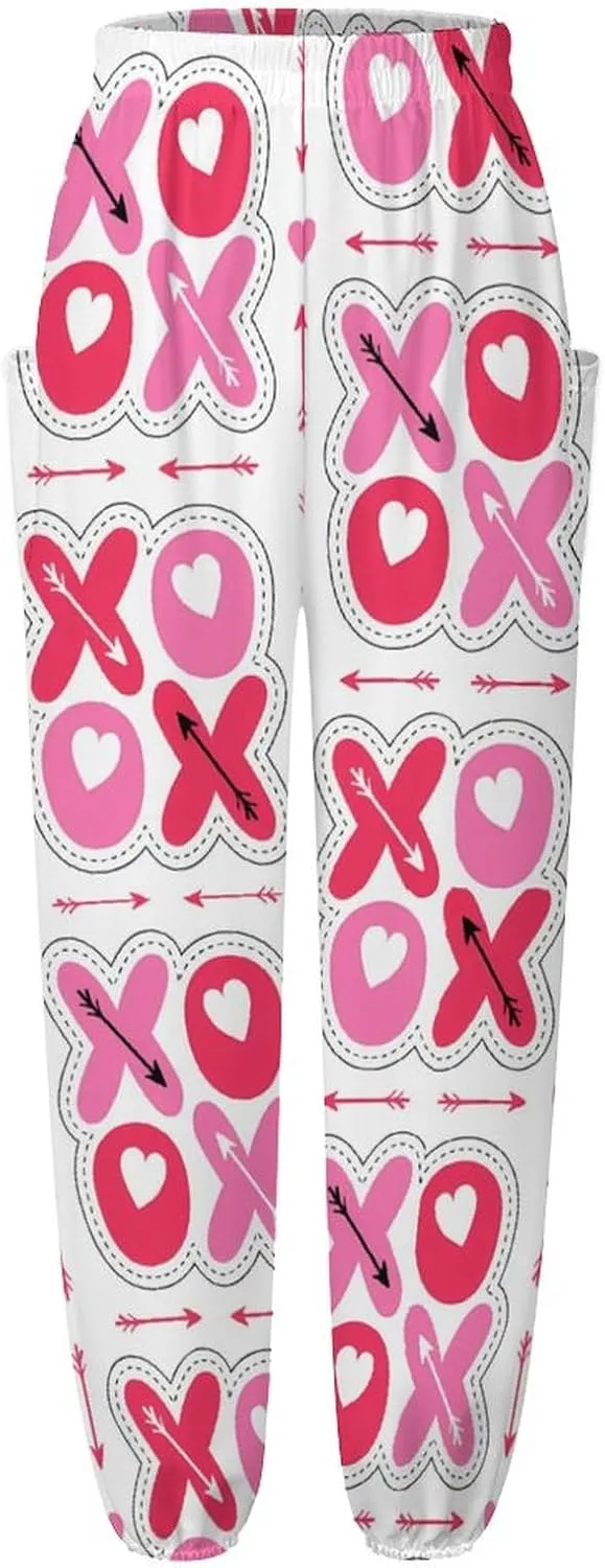 Valentines Day Print Yoga Bloomers Womans Hippie Harem Pant Beach Pants Elastic Gym Joggers Loose Casual Sweatpants
