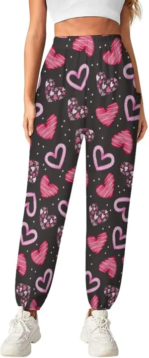 Valentines Day Print Yoga Bloomers Womans Hippie Harem Pant Beach Pants Elastic Gym Joggers Loose Casual Sweatpants