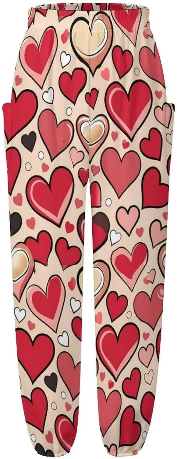 Valentines Day Print Yoga Bloomers Womans Hippie Harem Pant Beach Pants Elastic Gym Joggers Loose Casual Sweatpants