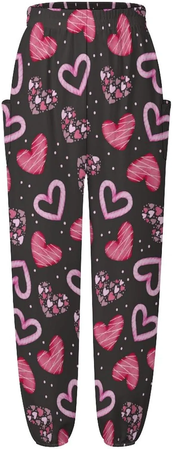 Valentines Day Print Yoga Bloomers Womans Hippie Harem Pant Beach Pants Elastic Gym Joggers Loose Casual Sweatpants