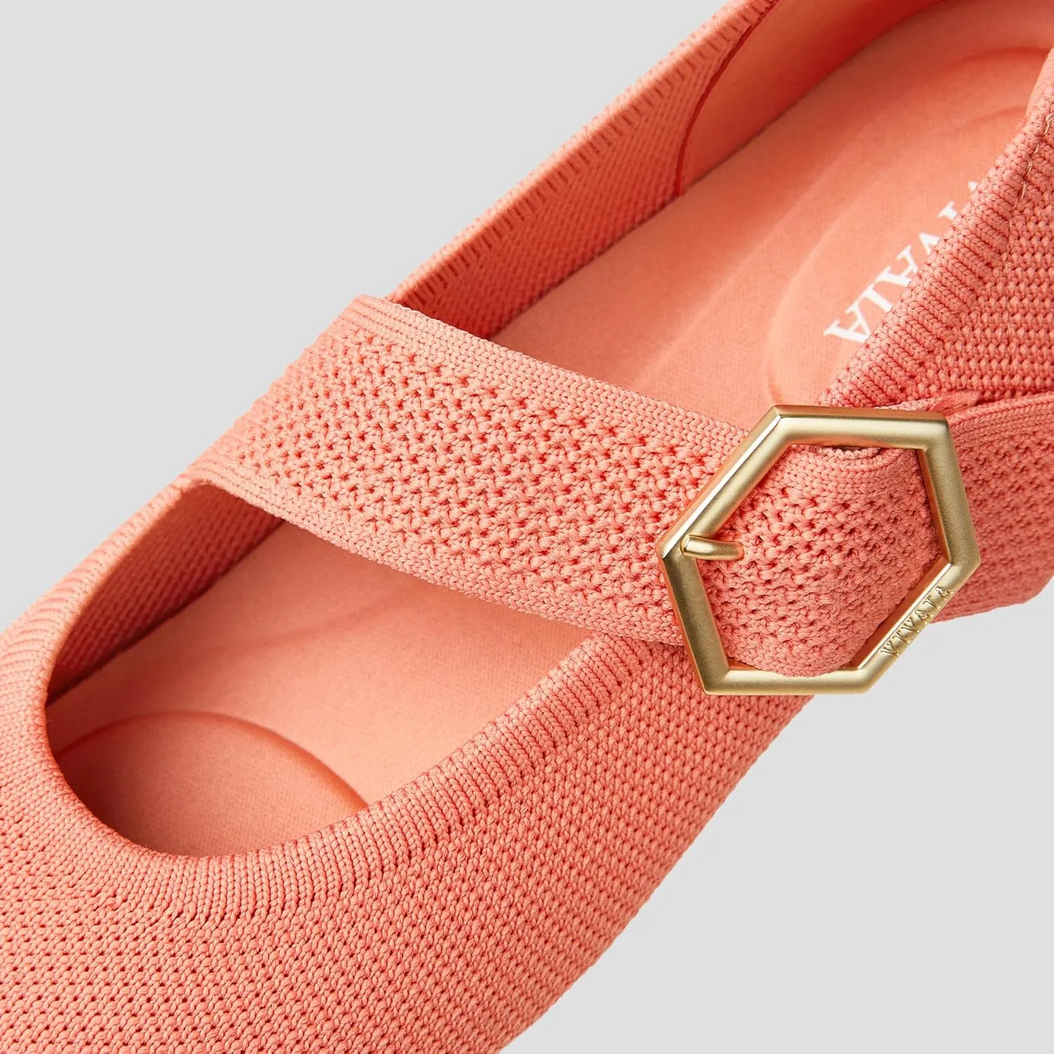 VIVAIA Maria Pointed-Toe Mary-Jane Flats Shoes for Women Washable Ballet Flats Comfortable Casual Shoes with AdaptAll Strap Dressy