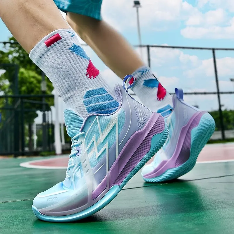 Women Basketball Shoes Fashion Sneakers Comfortable Unisex Athletic Lightweight Non Slip Outdoor Sport Volleyball Shoes