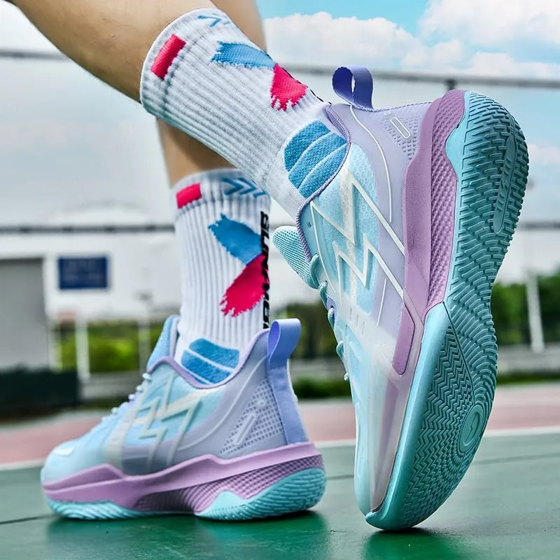 Women Basketball Shoes Fashion Sneakers Comfortable Unisex Athletic Lightweight Non Slip Outdoor Sport Volleyball Shoes