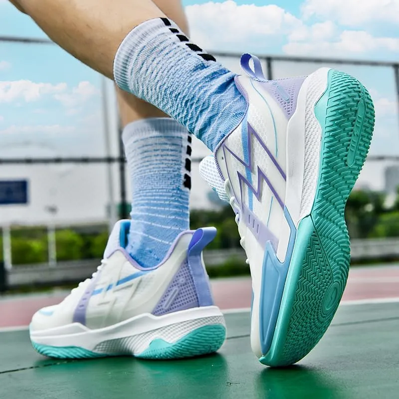 Women Basketball Shoes Fashion Sneakers Comfortable Unisex Athletic Lightweight Non Slip Outdoor Sport Volleyball Shoes