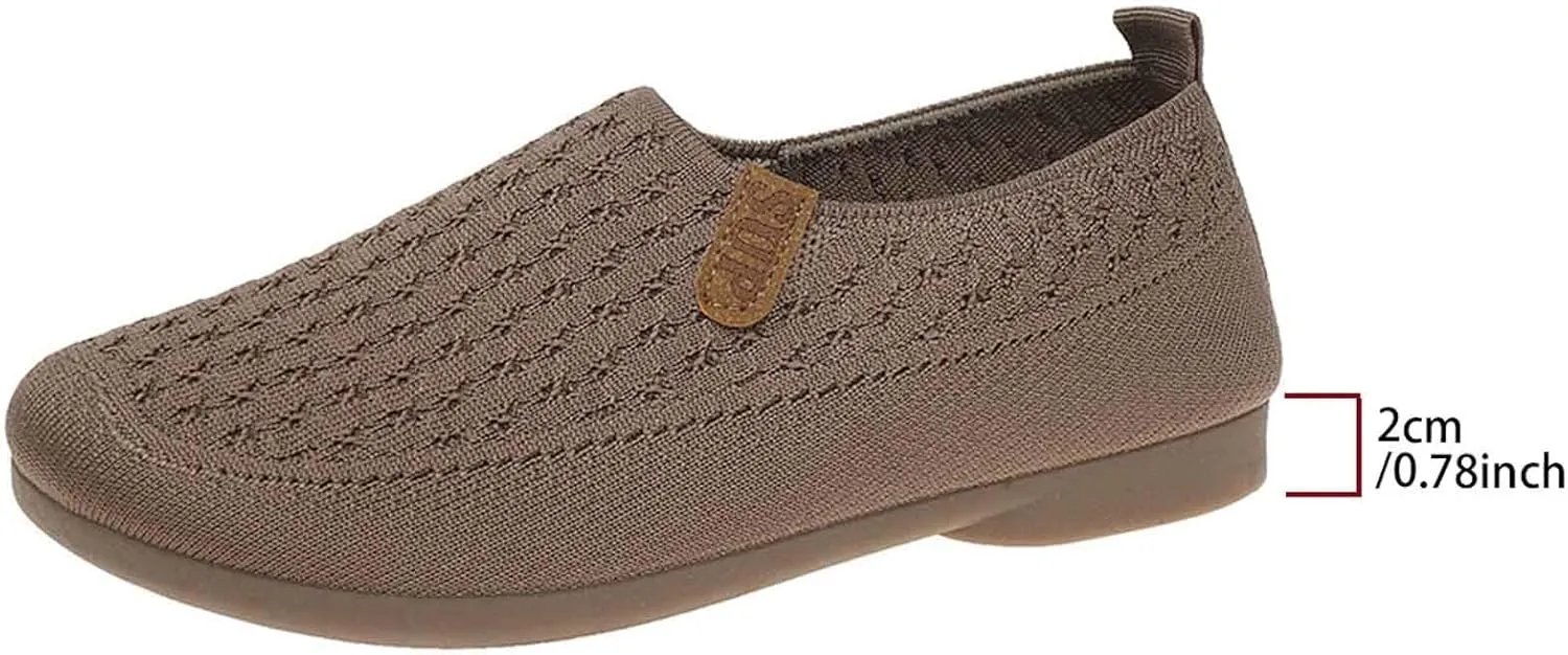 Women Flat Shoes Ballet Style Comfortable Slip On Shoe for Travel Casual Outings, Non-Slip Rubber Sole Classic Flat Ballet Shoes for Women