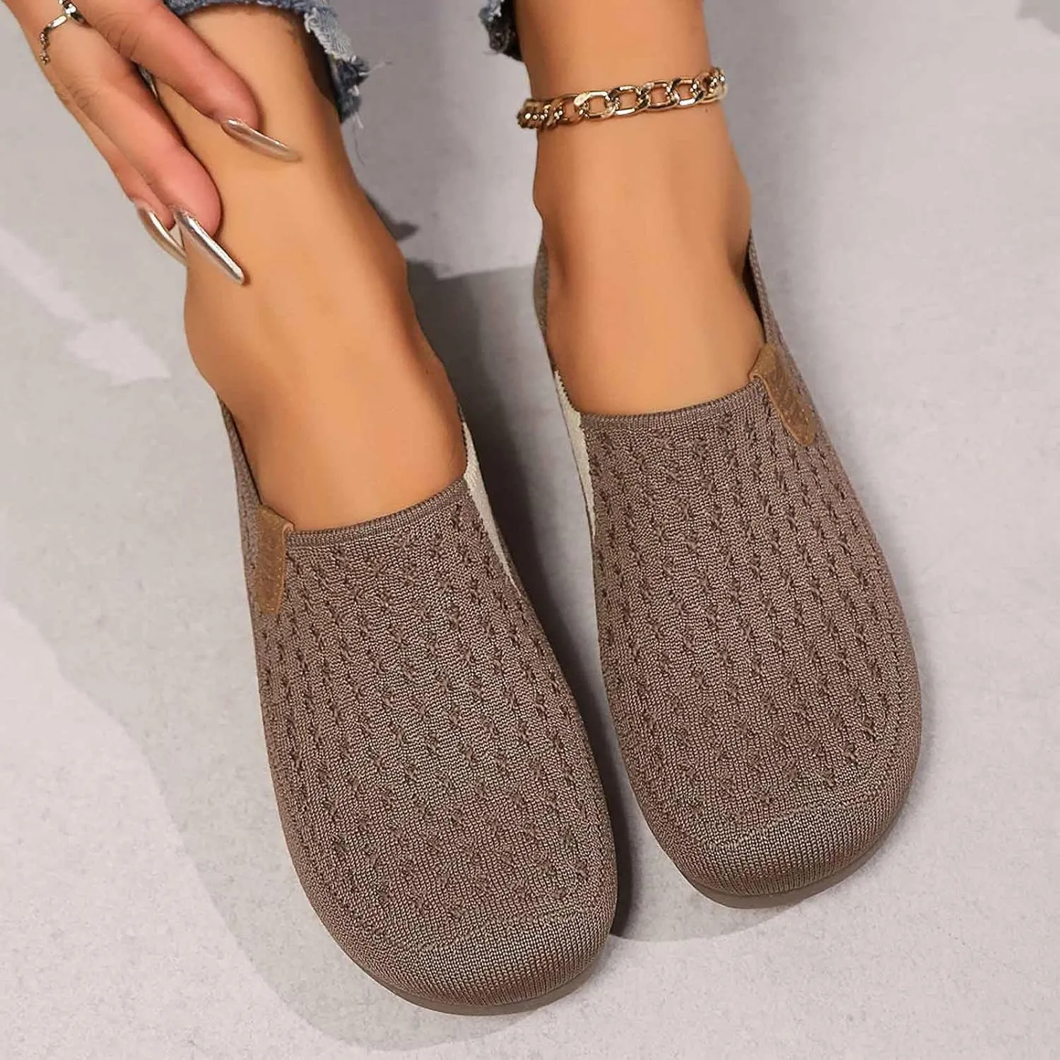 Women Flat Shoes Ballet Style Comfortable Slip On Shoe for Travel Casual Outings, Non-Slip Rubber Sole Classic Flat Ballet Shoes for Women