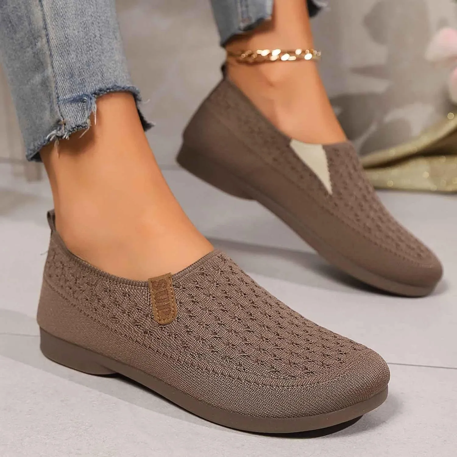 Women Flat Shoes Ballet Style Comfortable Slip On Shoe for Travel Casual Outings, Non-Slip Rubber Sole Classic Flat Ballet Shoes for Women