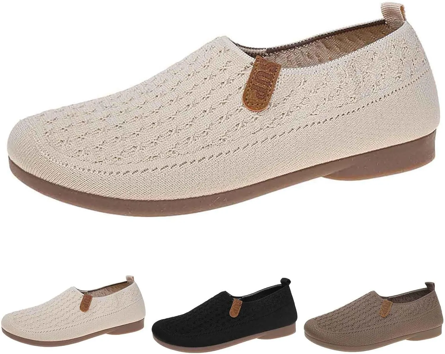 Women Flat Shoes Ballet Style Comfortable Slip On Shoe for Travel Casual Outings, Non-Slip Rubber Sole Classic Flat Ballet Shoes for Women