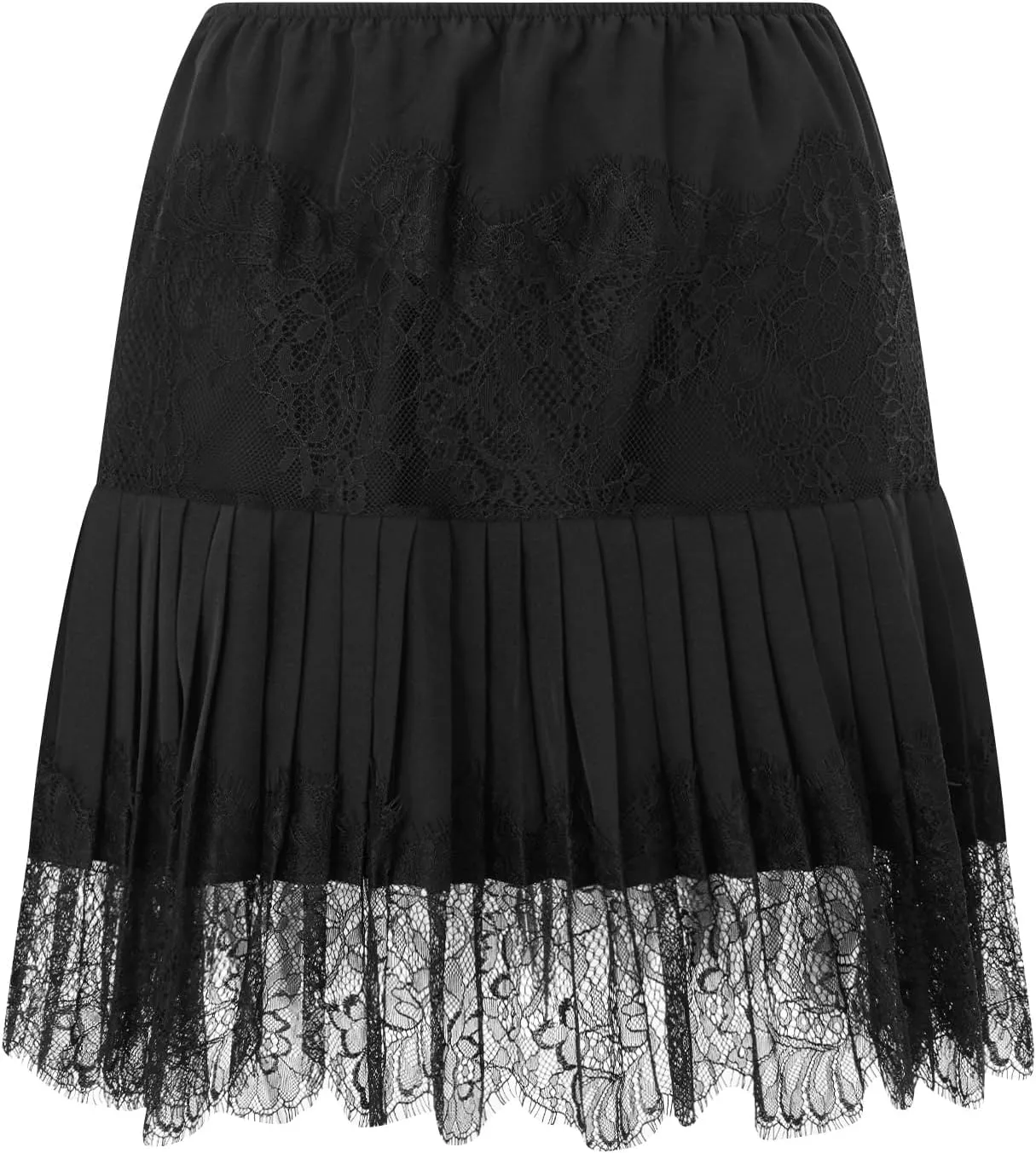 Women Lace Mini Skirt Y2k Ruffle Low Waist Layered Pleated Flowy Skirt