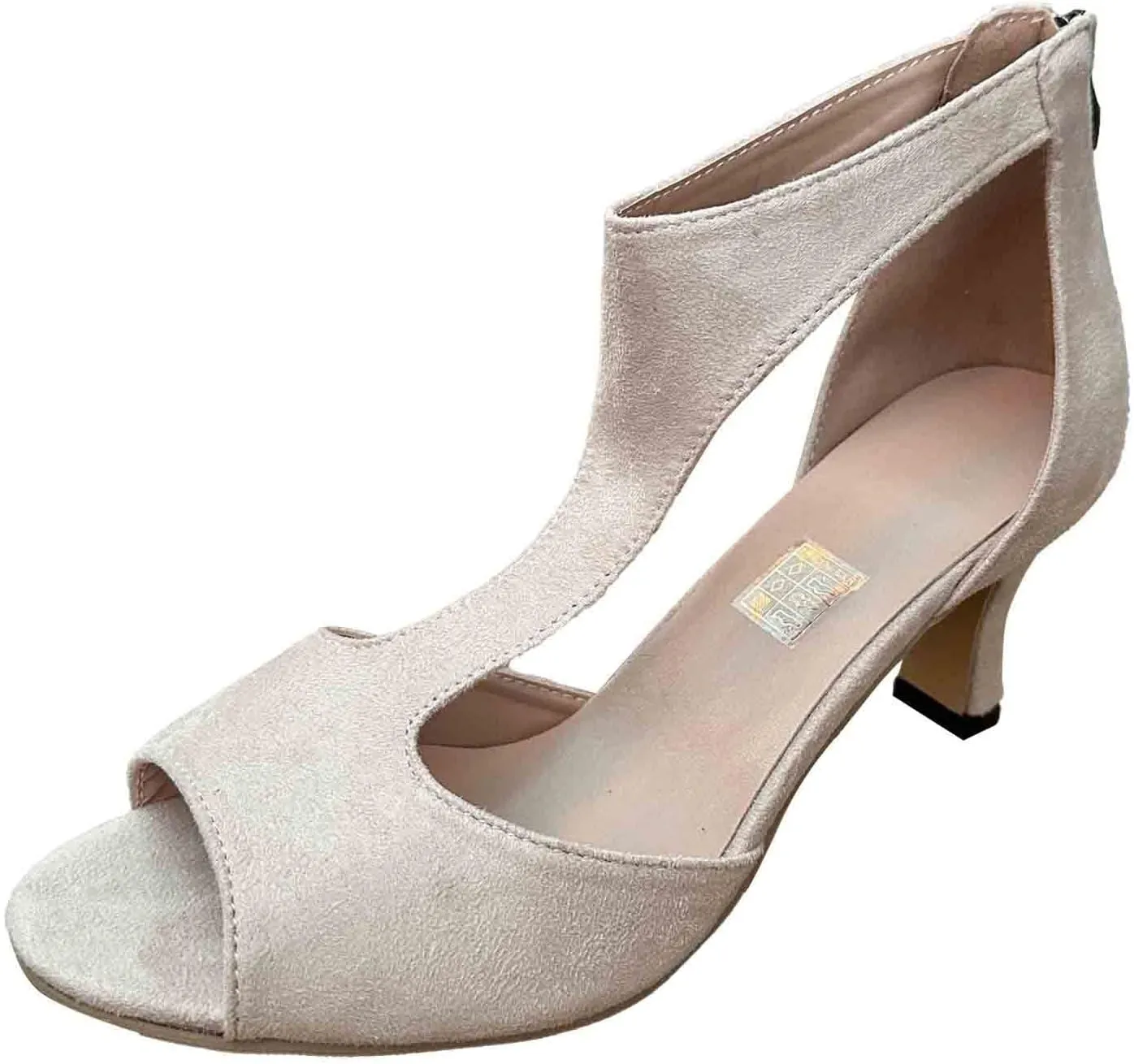 Women Orthopedic High Heels Dress Sandals Summer Open Toe Zip Closure Casual Suede Leather Fish Mouth Sandal for Dressy Back Zipper Orthotic Beach Boho Outdoor Wedding Shoes For Party Daily Wear