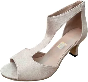 Women Orthopedic High Heels Dress Sandals Summer Open Toe Zip Closure Casual Suede Leather Fish Mouth Sandal for Dressy Back Zipper Orthotic Beach Boho Outdoor Wedding Shoes For Party Daily Wear