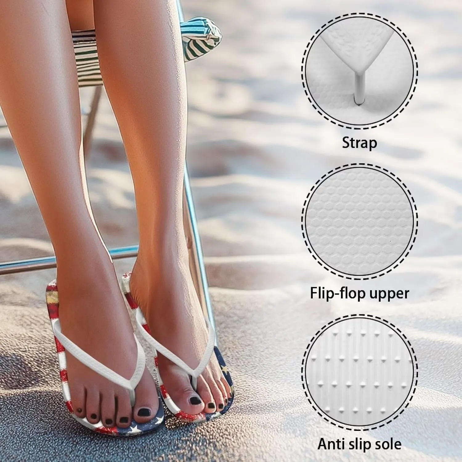Women's Arch Support Daiy Flip Flops Comfortable Casual Summer Beach Thong Sandals Fashion Beach Slippers Size US 5.5-9.5