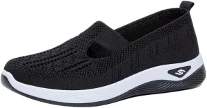 Women's Casual Sneakers, Slip On Lightweight Soft Sole Walking Shoes, Breathable Daily Footwear