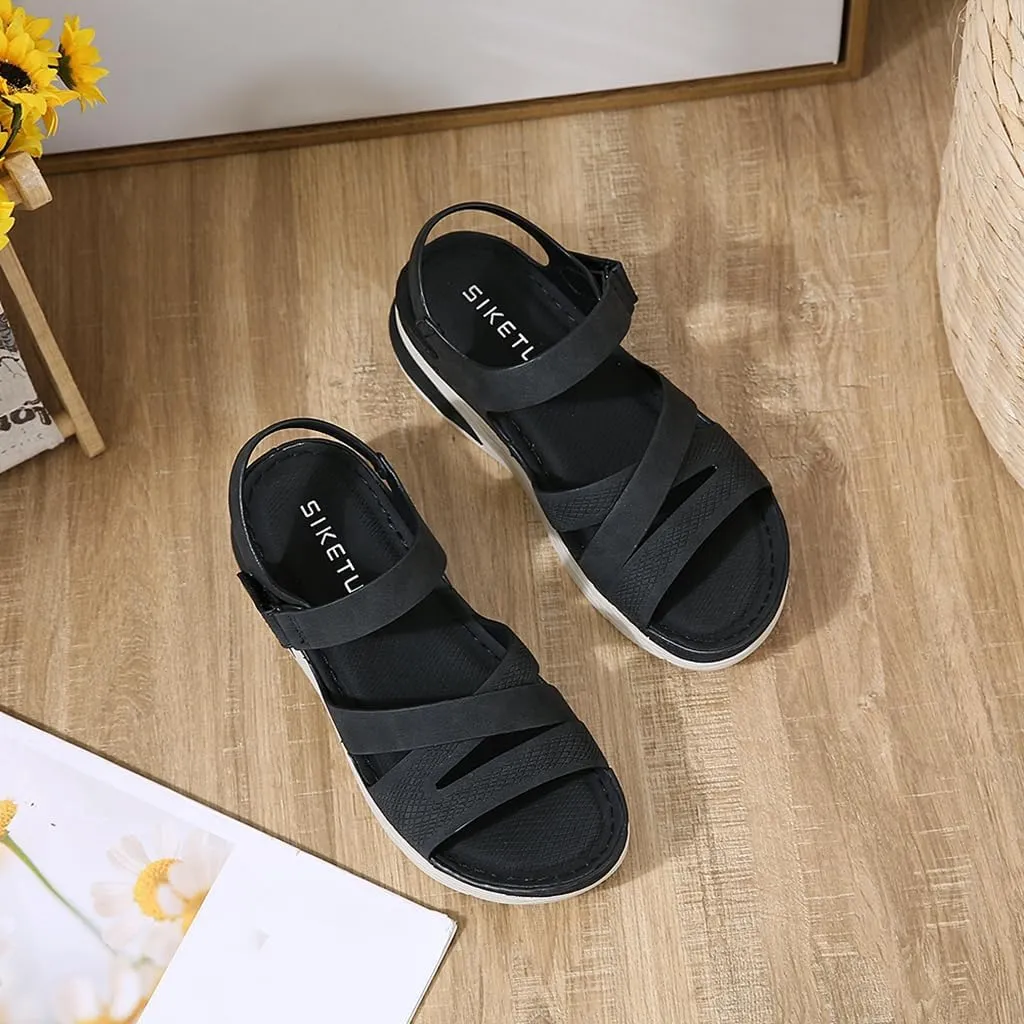 Women's Casual Walking Sports Athletic Sandals Comfortable Hook and Loop Lightweight Outdoor Hiking Summer Beach Sandal