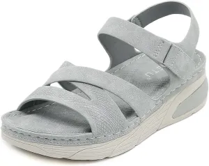 Women's Casual Walking Sports Athletic Sandals Comfortable Hook and Loop Lightweight Outdoor Hiking Summer Beach Sandal