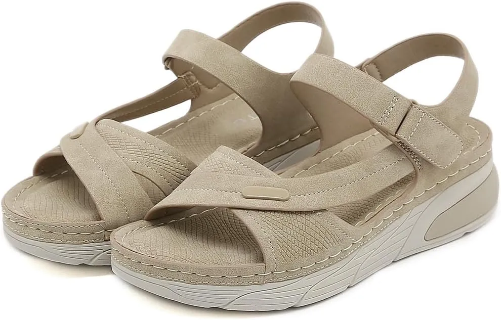 Women's Casual Walking Sports Athletic Sandals Comfortable Hook and Loop Lightweight Outdoor Hiking Summer Beach Sandal
