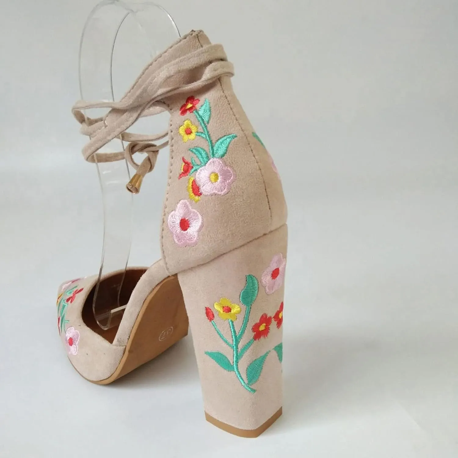 Womens Chunky Heel Sandals Open Toe Ankle Strap Strappy Heels Comfortable Wedding Party Shoes