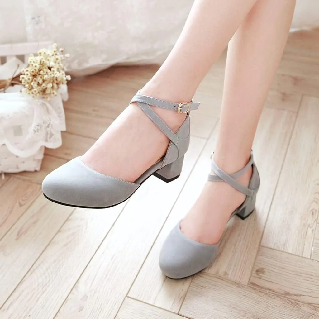 Women's Classic Mary Jane Pumps Square Toe Chunky Stack Block Heel Retro Vintage Dress Oxford Shoes