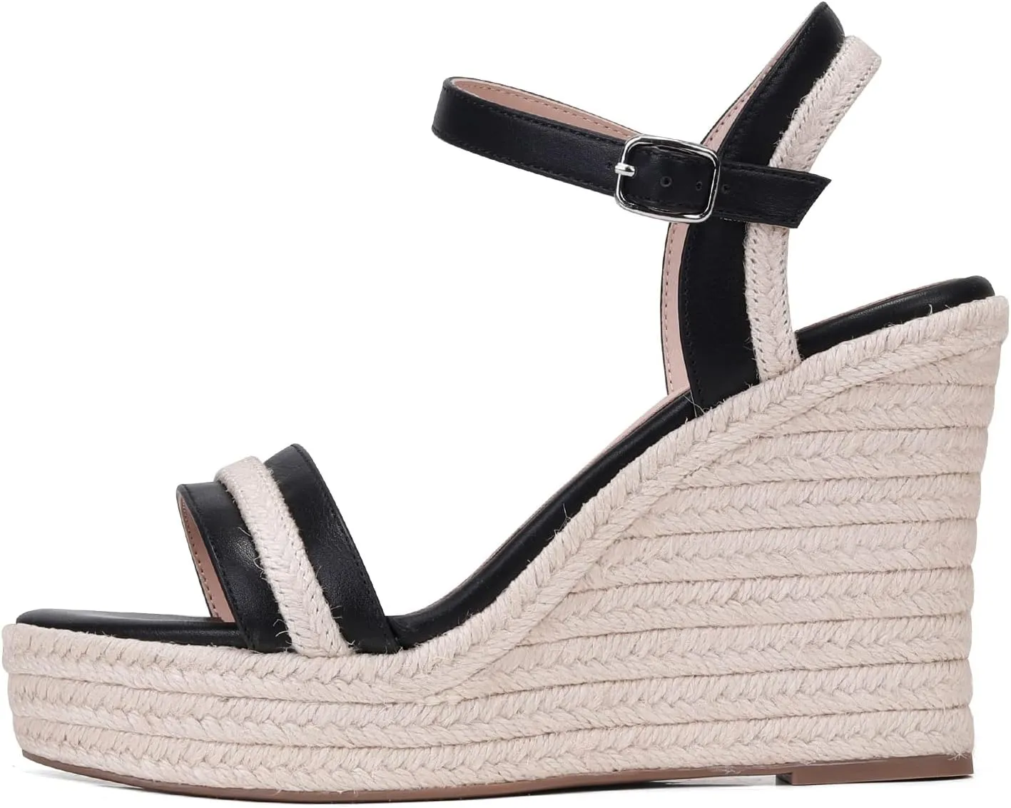 Women's Classic Summer Platform Dress Sandals Wedge Ankle Strap Round Open Toe Sandals Comfy Sloping High Heels for Women Casual Beach