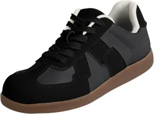 Womens Fashion Sneakers Casual Retro Walking Shoes Comfortable Lace-Up Skate Shoes with Arch Support