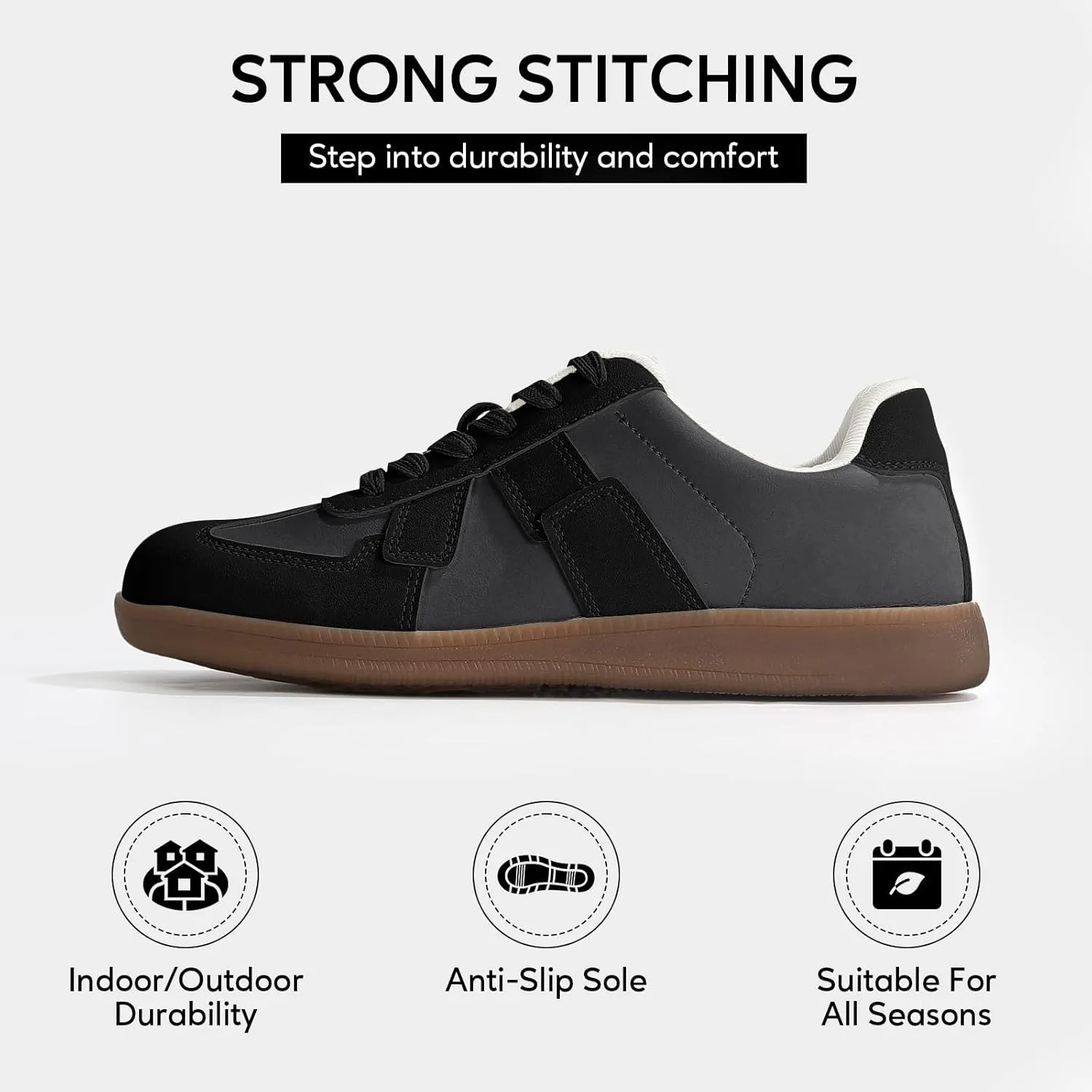 Womens Fashion Sneakers Casual Retro Walking Shoes Comfortable Lace-Up Skate Shoes with Arch Support