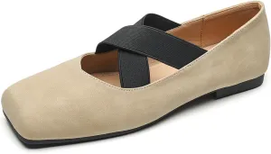 Womens Fashion Square Toe Single Shoes Intersect Ankle Strap Vintage Party
