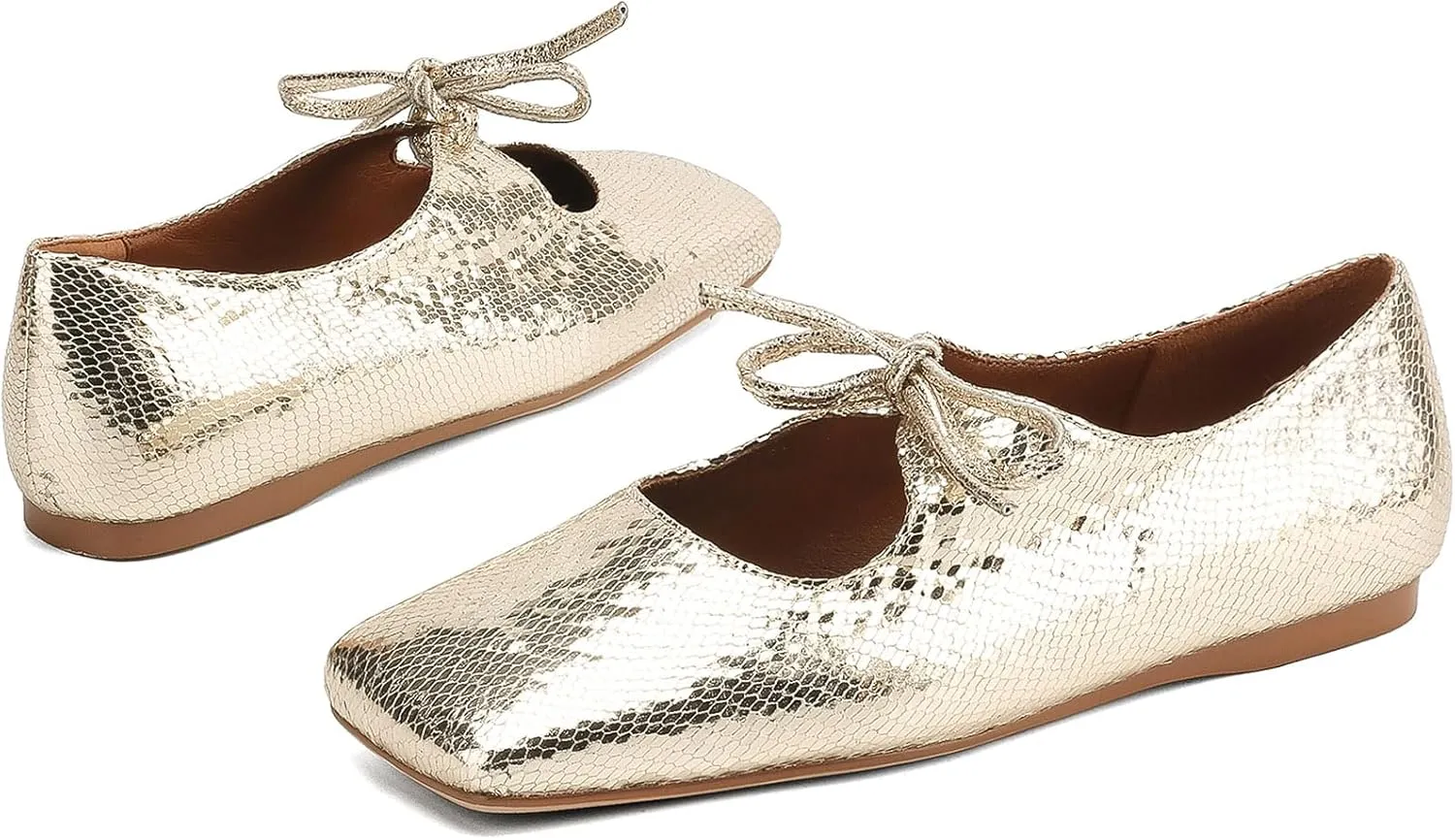 Women's Flats Soft Faux Leather Mary Jane Flats Comfortable Ballet Flats Business Casual Work Square Toe Slip On Dress Mary Jane Shoes