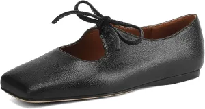 Women's Flats Soft Faux Leather Mary Jane Flats Comfortable Ballet Flats Business Casual Work Square Toe Slip On Dress Mary Jane Shoes