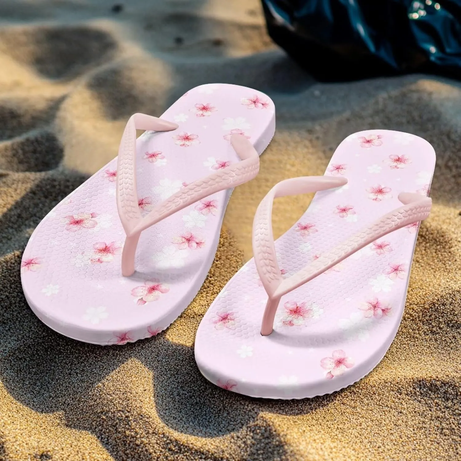 Womens Flip Flops Arch Support Comfortable Waterproof Open Toe Summer Beach Sandals Cushion Slip on Slippers Size US 5.5-9.5