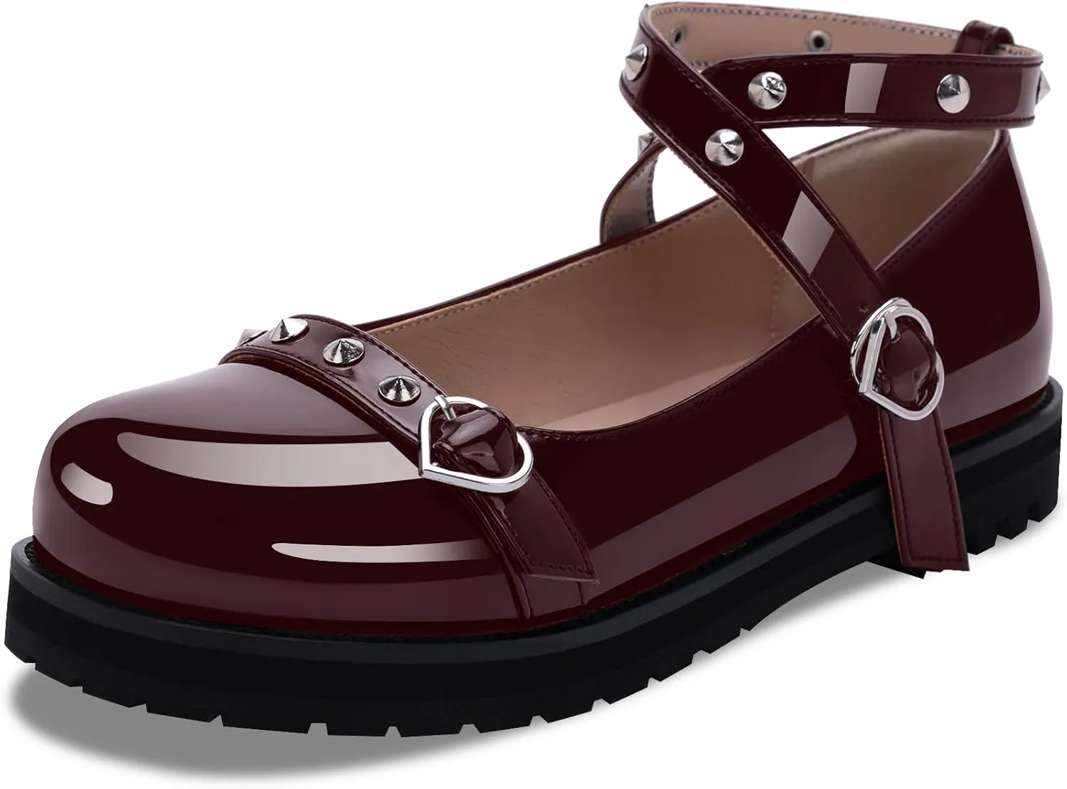 Women's Mary Janes Flats Platform Heels Ankle Strap Strappy Goth Shoes