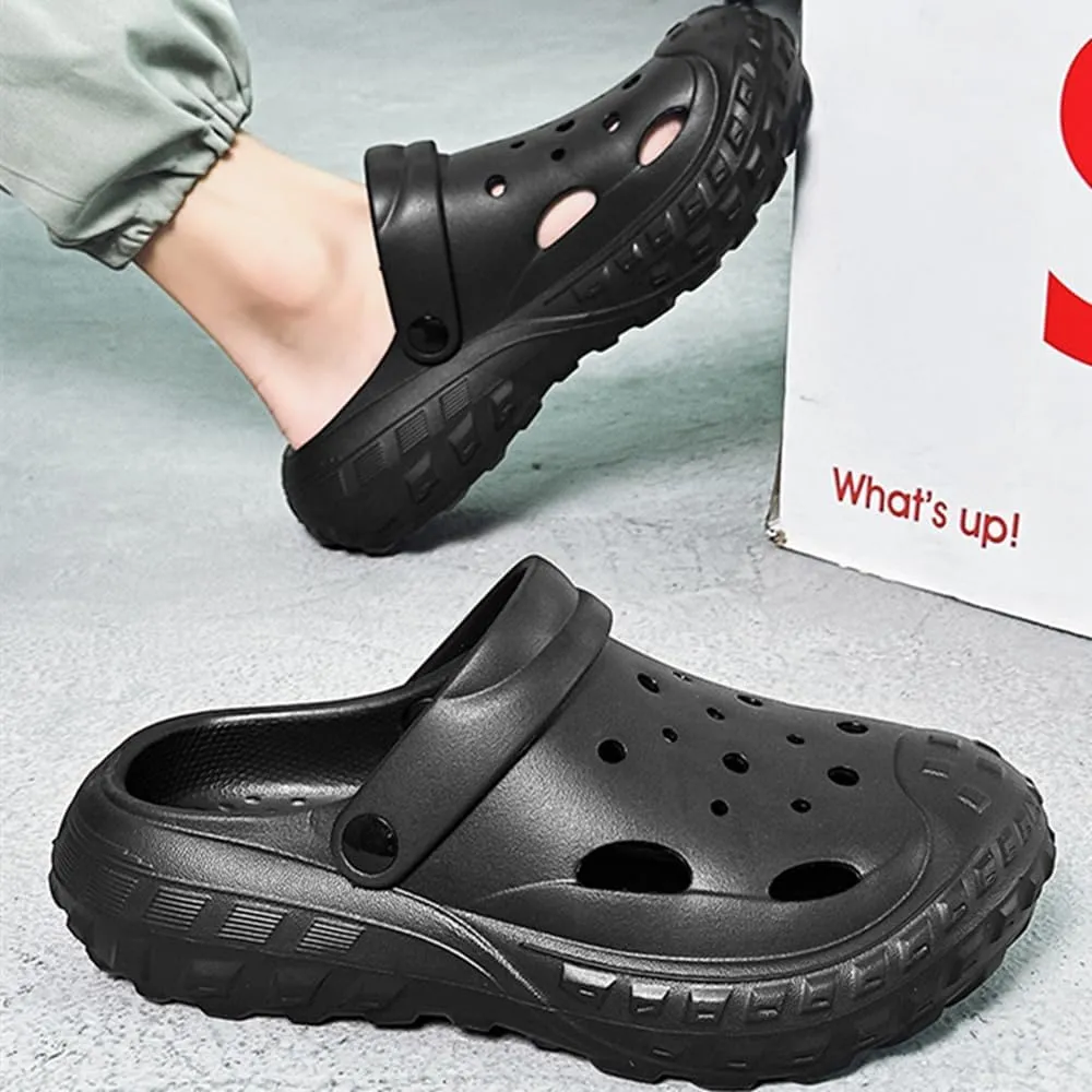 Womens Mens Garden Clogs Shoes with Arch Support Thick Sole Unisex Lightweight Quick-Dry Comfort Slip-on Water Shoes Outdoor Beach Slippers Sandals