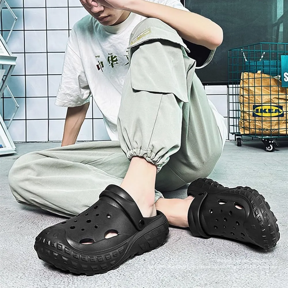 Womens Mens Garden Clogs Shoes with Arch Support Thick Sole Unisex Lightweight Quick-Dry Comfort Slip-on Water Shoes Outdoor Beach Slippers Sandals