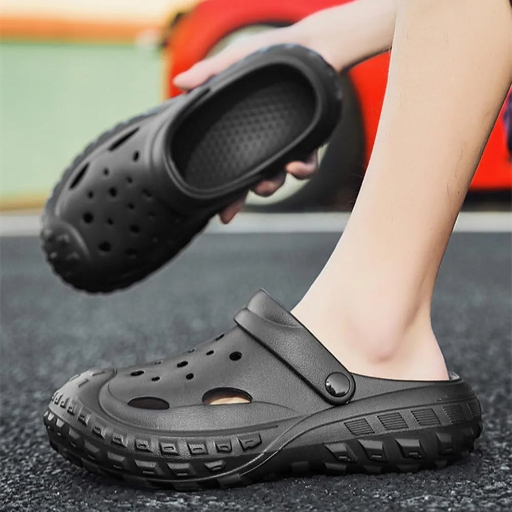Womens Mens Garden Clogs Shoes with Arch Support Thick Sole Unisex Lightweight Quick-Dry Comfort Slip-on Water Shoes Outdoor Beach Slippers Sandals